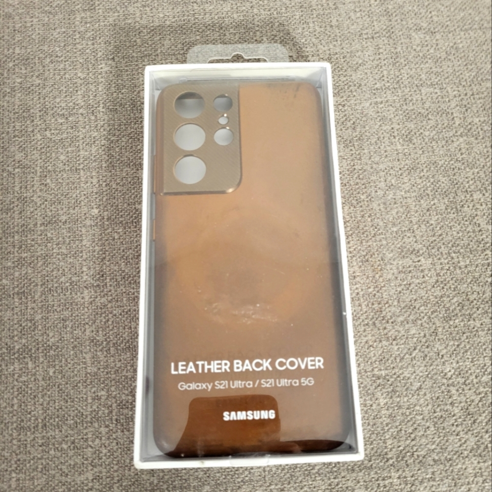 Samsung Galaxy S21 Ultra & 5G Leather Back Cover Case NEW